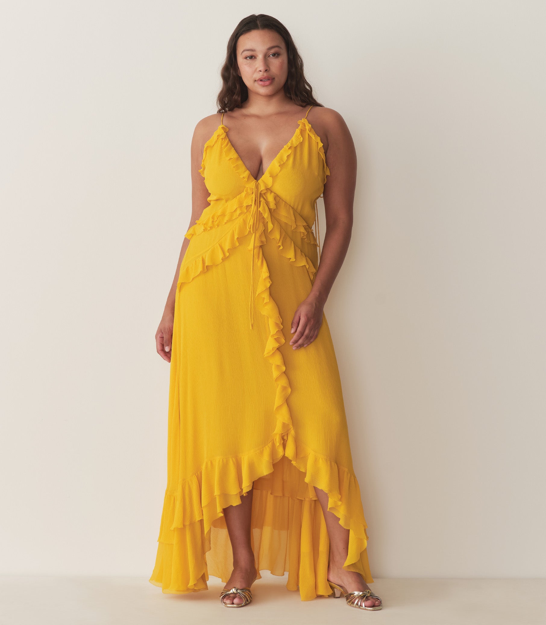 EVELINA DRESS -- GOLDEN ACACIA