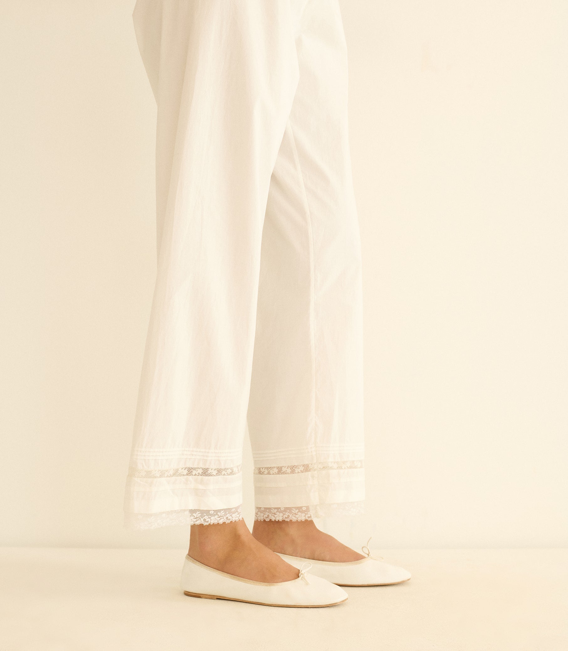 FIFI BALLET FLAT -- WHITE NAPPA