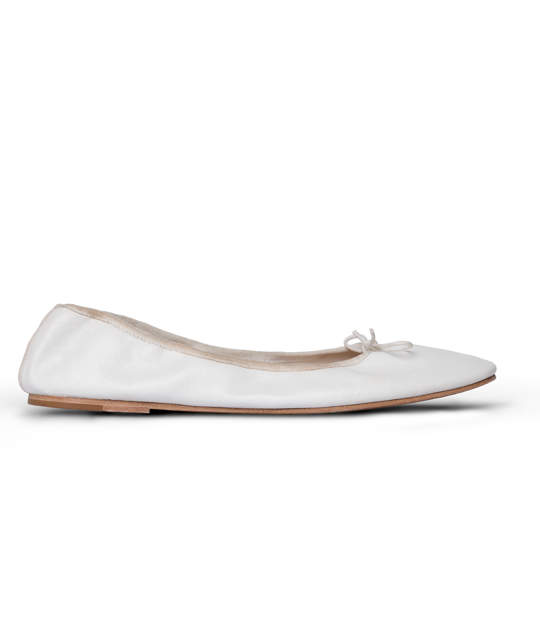 FIFI BALLET FLAT -- WHITE NAPPA
