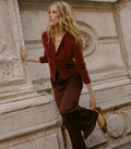 FREYA CASHMERE CARDIGAN -- MALBEC