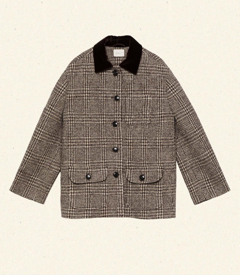 LANGSTON JACKET -- LASCELLE HOUNDSTOOTH CHECK
