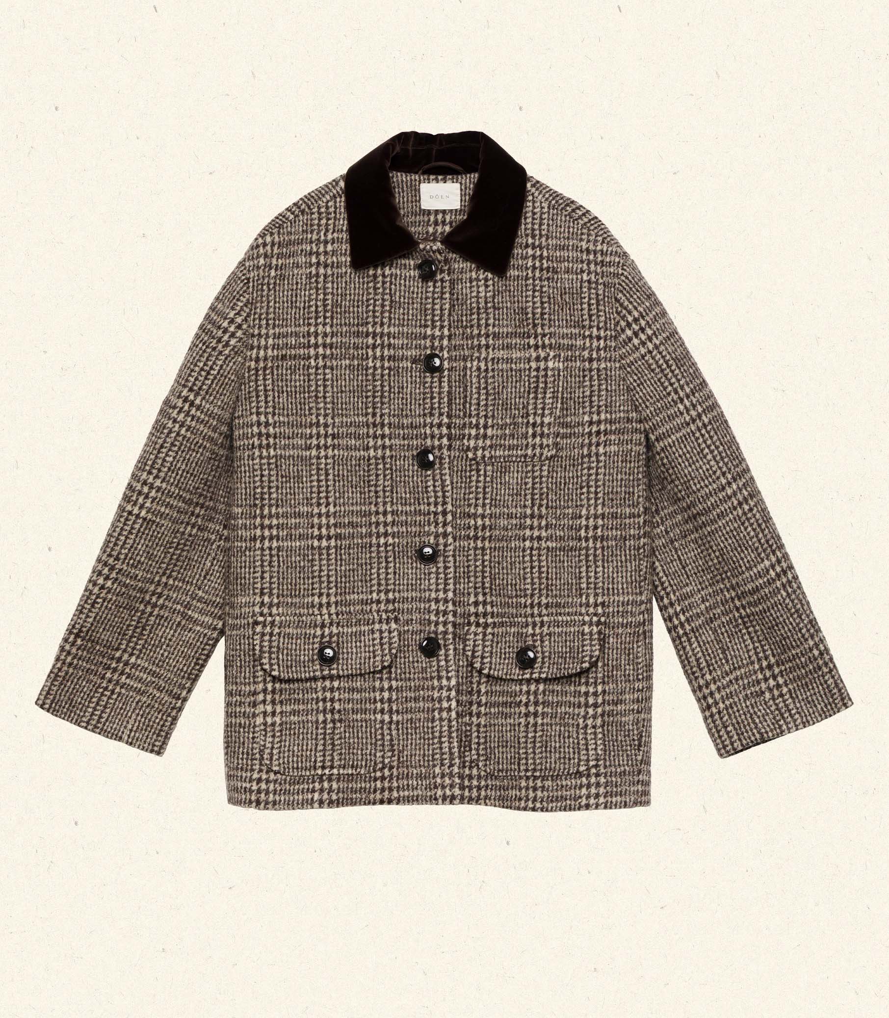 LANGSTON JACKET -- LASCELLE HOUNDSTOOTH CHECK