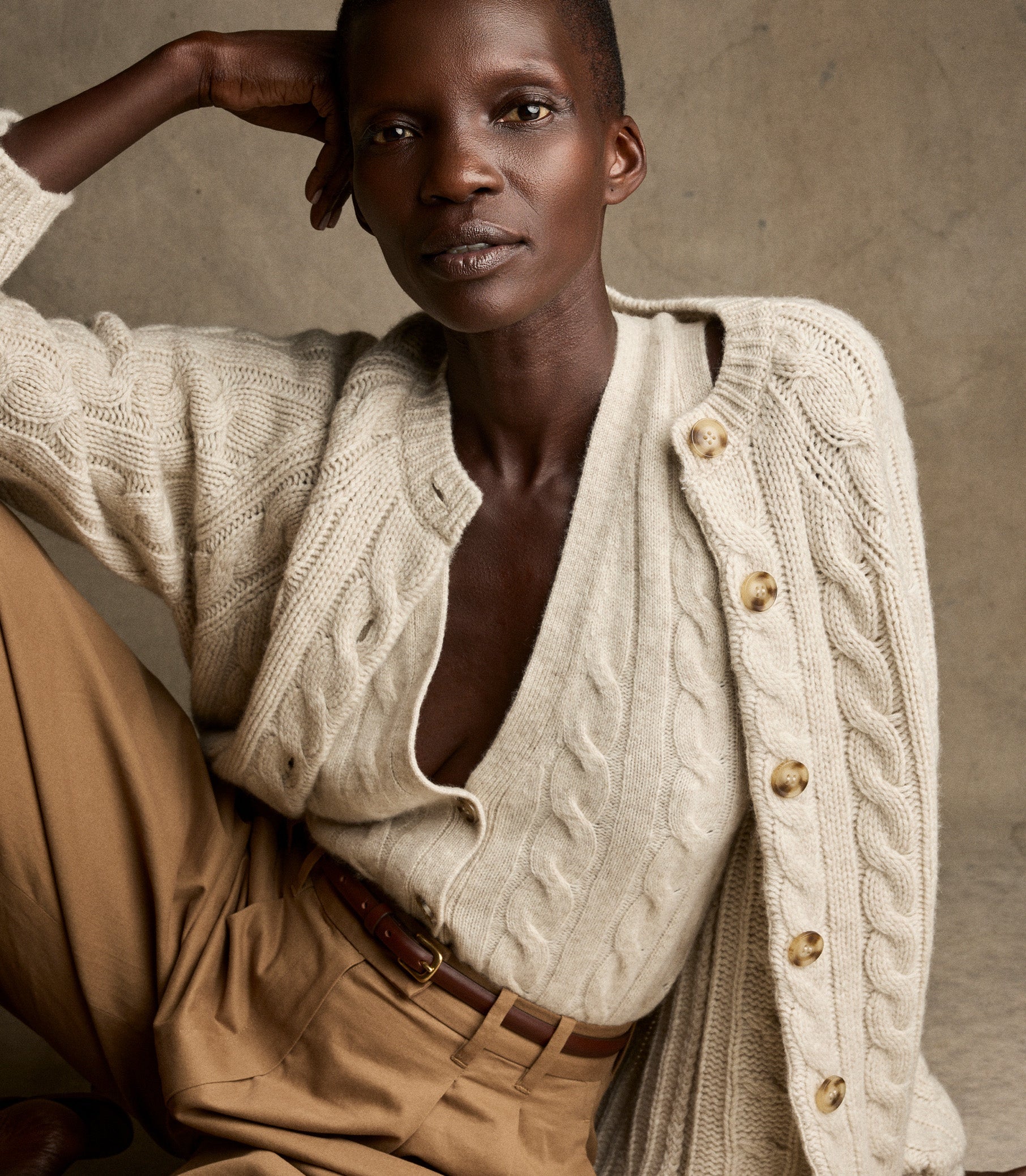 VIRGINIE CASHMERE CARDIGAN -- COTTAGE